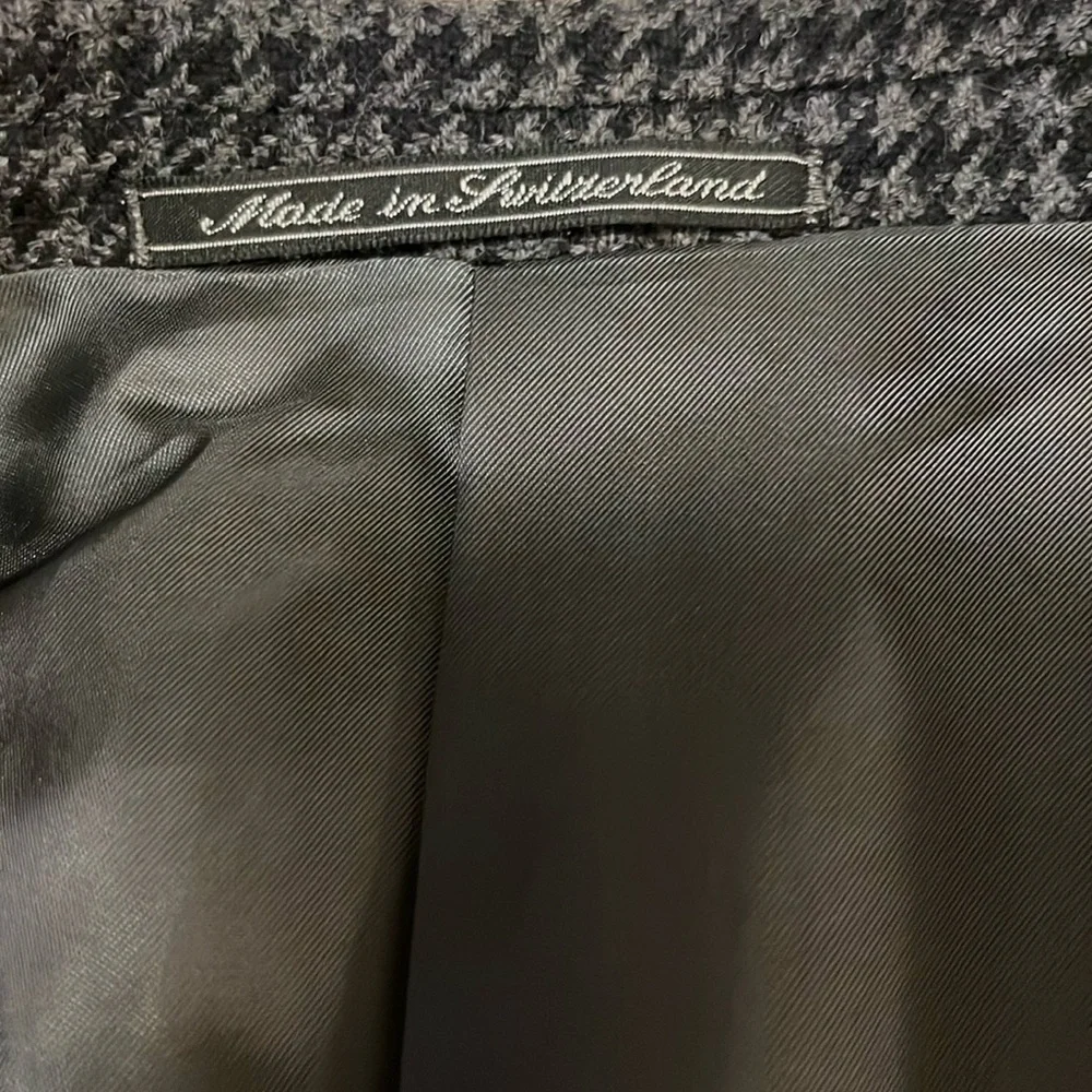 Ermenegildo Zegna Men’s Wool Cashmere Quality Luxury Houndstooth Suit Blazer L